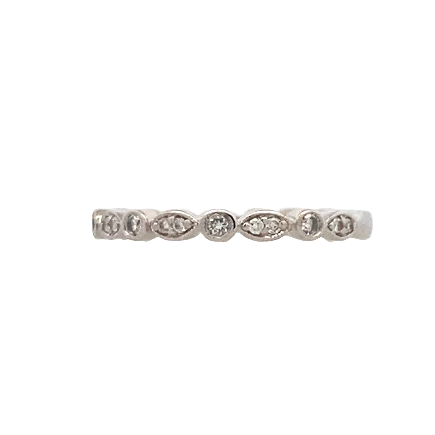 ESTATE Gabriel & Co. Diamond Stacking RIng in White Gold