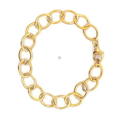 Chunky Link Bracelet in Yellow Gold
