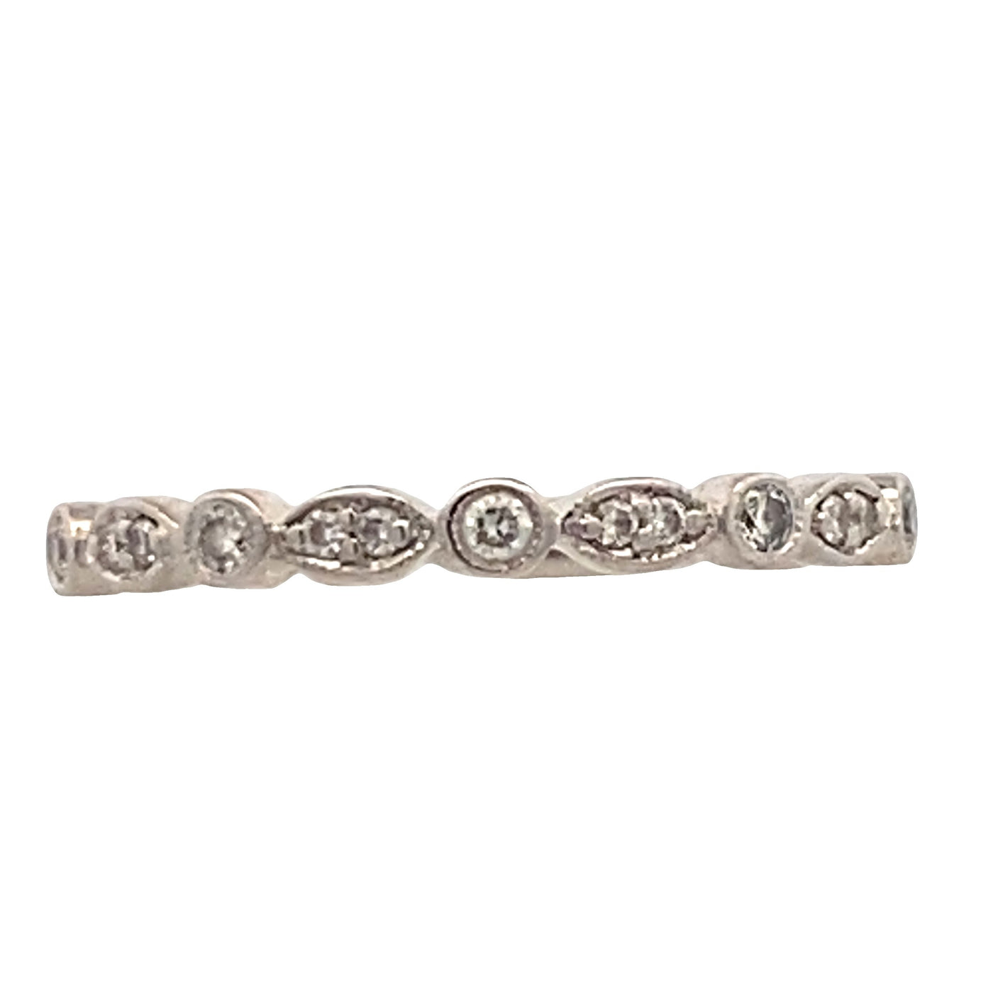 ESTATE Gabriel & Co. Diamond Stacking RIng in White Gold