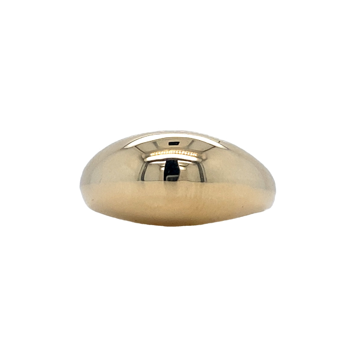 Estate 14 Karat Yellow Gold Retro Dome Ring