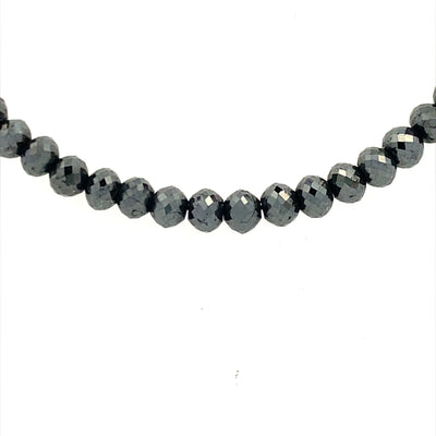 14 Karat Black Diamond Bead Necklaces BDB3mm