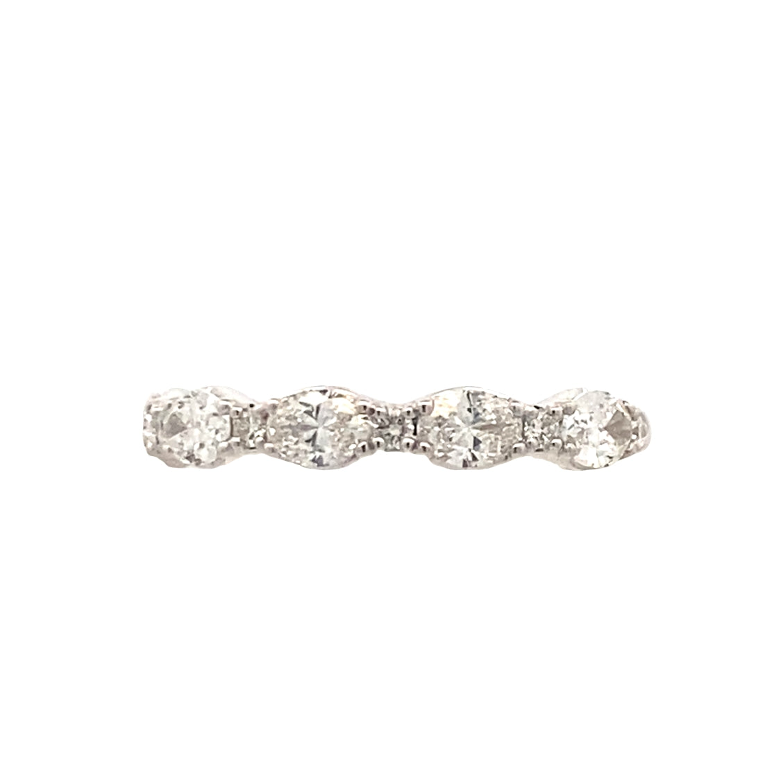 Diamond Stackable Band in White Gold by Fana