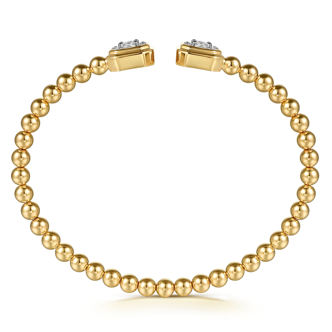 14K Yellow Gold .79CTW Diamond Bujukan Split Bangle, Size 6.25 by Gabriel & Co.