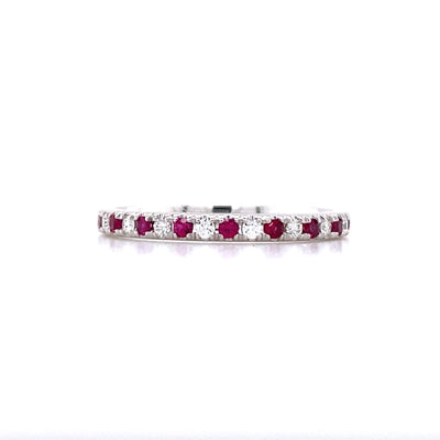 Beeghly & Co. 14 Karat 1/4 Carat Ruby and Diamond Band BCR-65-WRUD