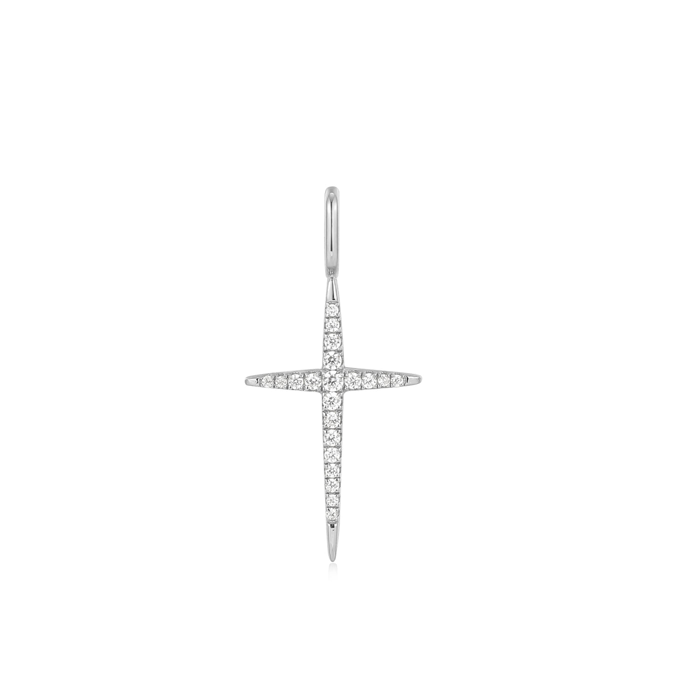 CZ Cross Pendant in Silver by Ania Haie