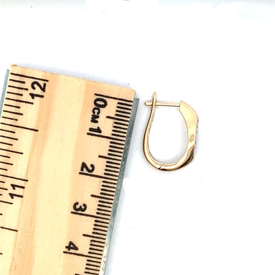 Diamond Hoops in Yeldlow Gold by Allison Kaufman