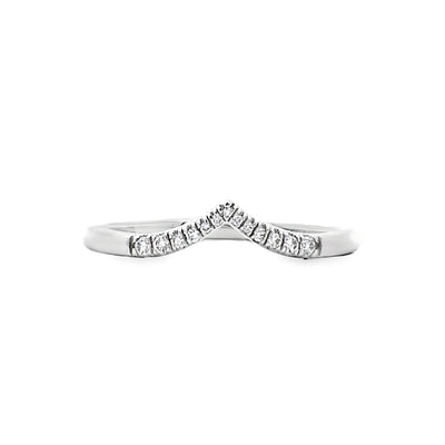 Curved Diamond Wedding/Anniversary Band in White Gold by Gabriel & Co.