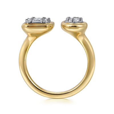 Diamond Toi et Moi Ring in Yellow Gold by Gabriel & Co.