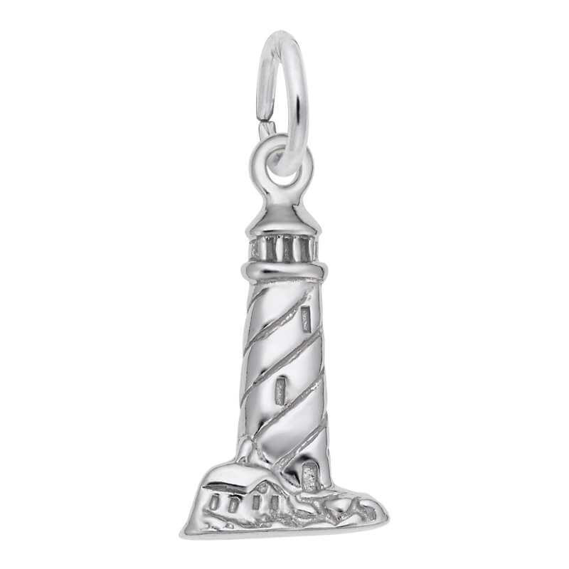 Coastal Lighthouse Charm in Silver