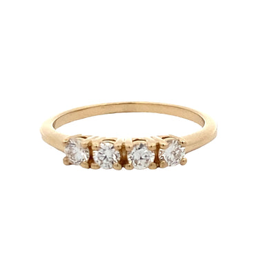 Four Stone Diamond/Anniversary Band in Yellow Gold by B&C