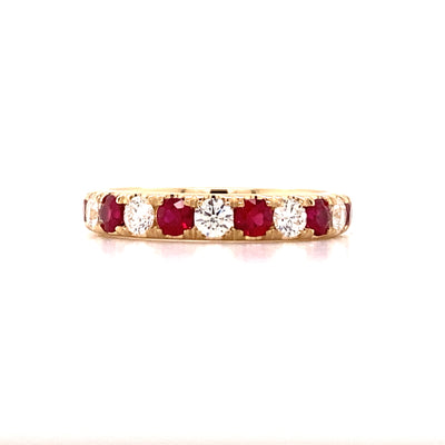 Beeghly & Co. 14 Karat Ruby and Diamond Anniversary Band BCR-7-2.7Y