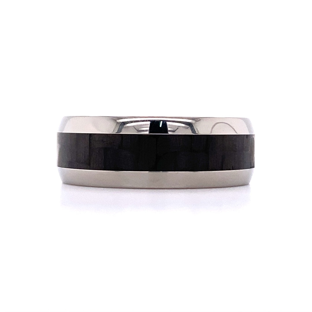 Fancy 8mm Wedding Band in Titanium