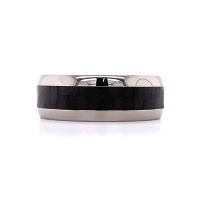Fancy 8mm Wedding Band in Titanium