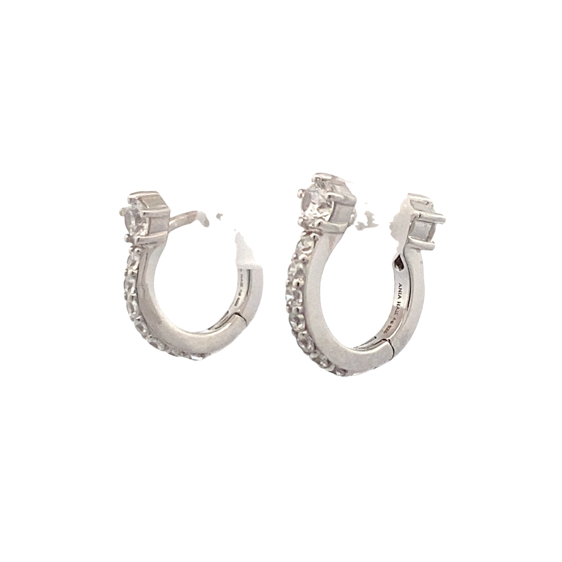 CZ Pave Huggies in Silver by Ania Haie