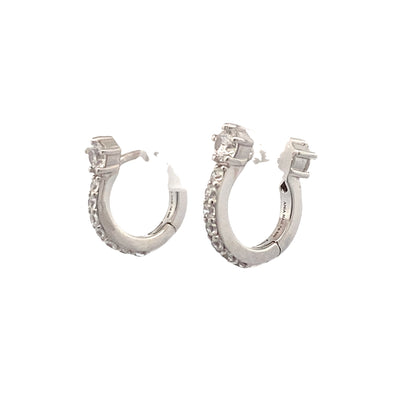 CZ Pave Huggies in Silver by Ania Haie
