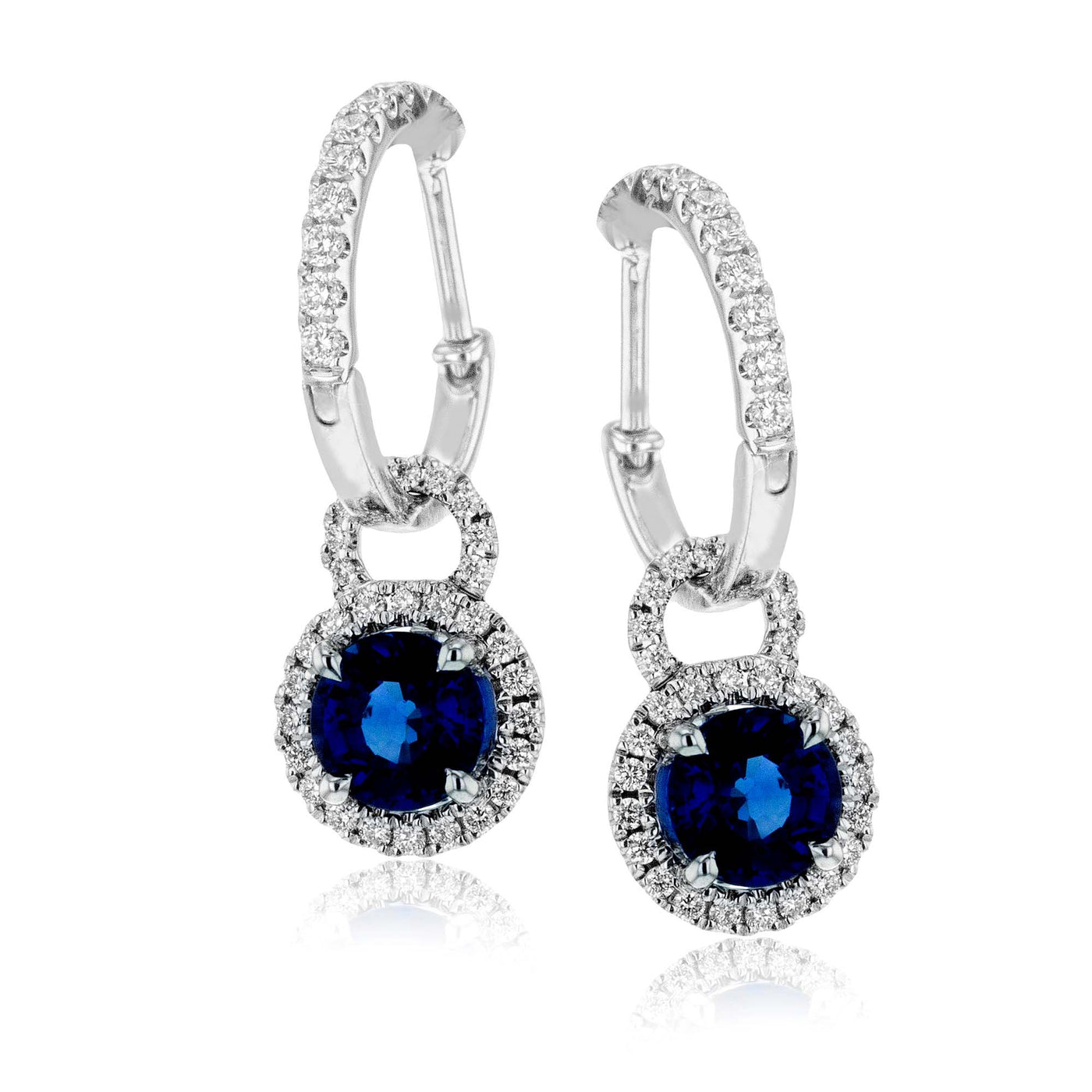 Simon G Jewelry 18 Karat White Gold Drop Earrings Gemstone Earrings LME1566