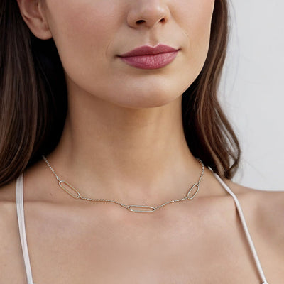 Bujukan Station Necklace in Yellow Gold by Gabriel & Co.