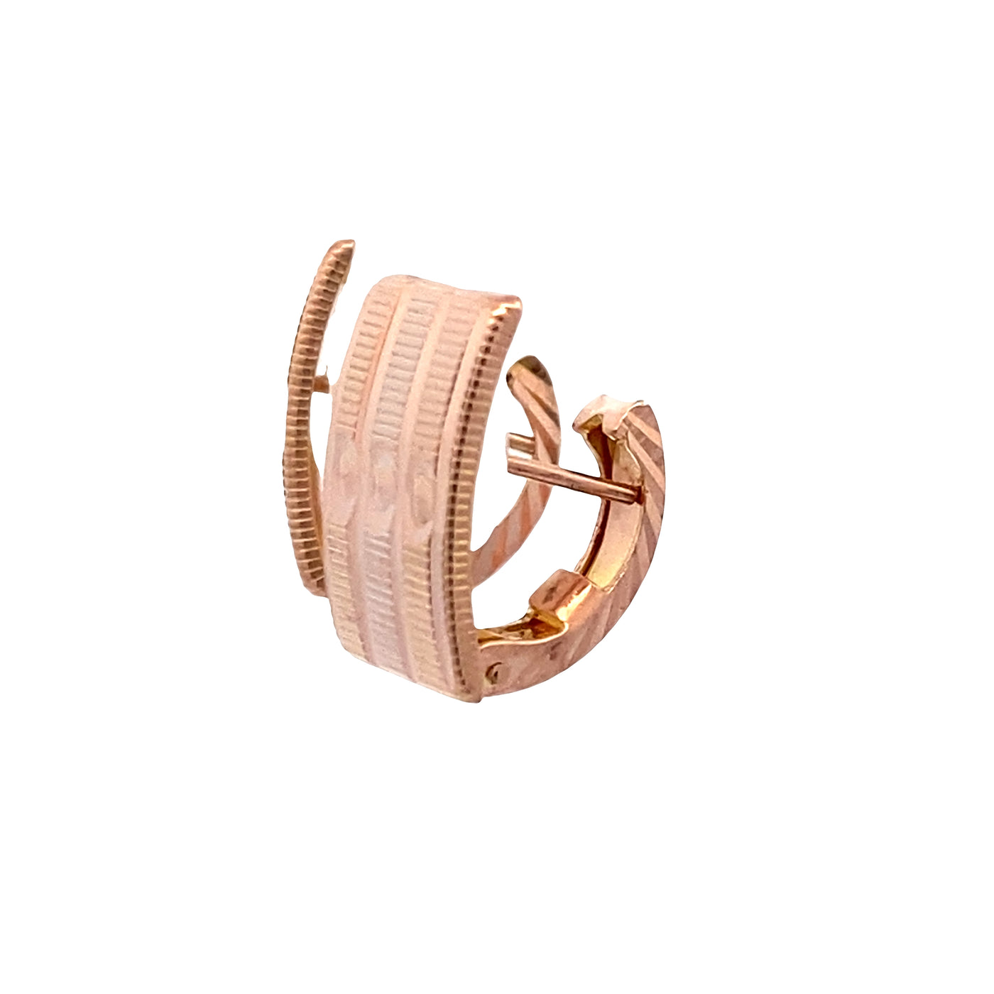 ESTATE Textured Earrings in Rose Gold
