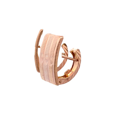 ESTATE Textured Earrings in Rose Gold