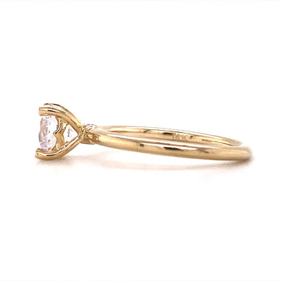 FANA 14 Karat with Side Stones Round Shape Engagement Ring S4013/YG