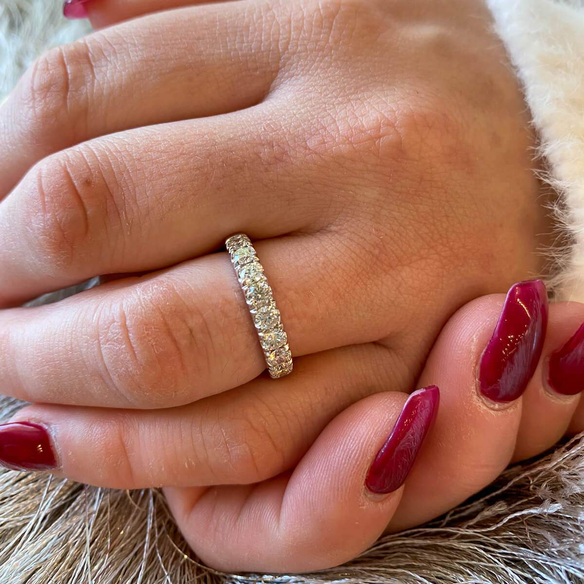 Diamond Anniversary Band in White Gold by B&C