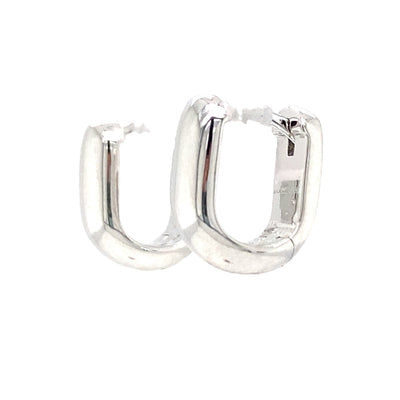Mini U Shaped Huggies in Silver by Ania Haie