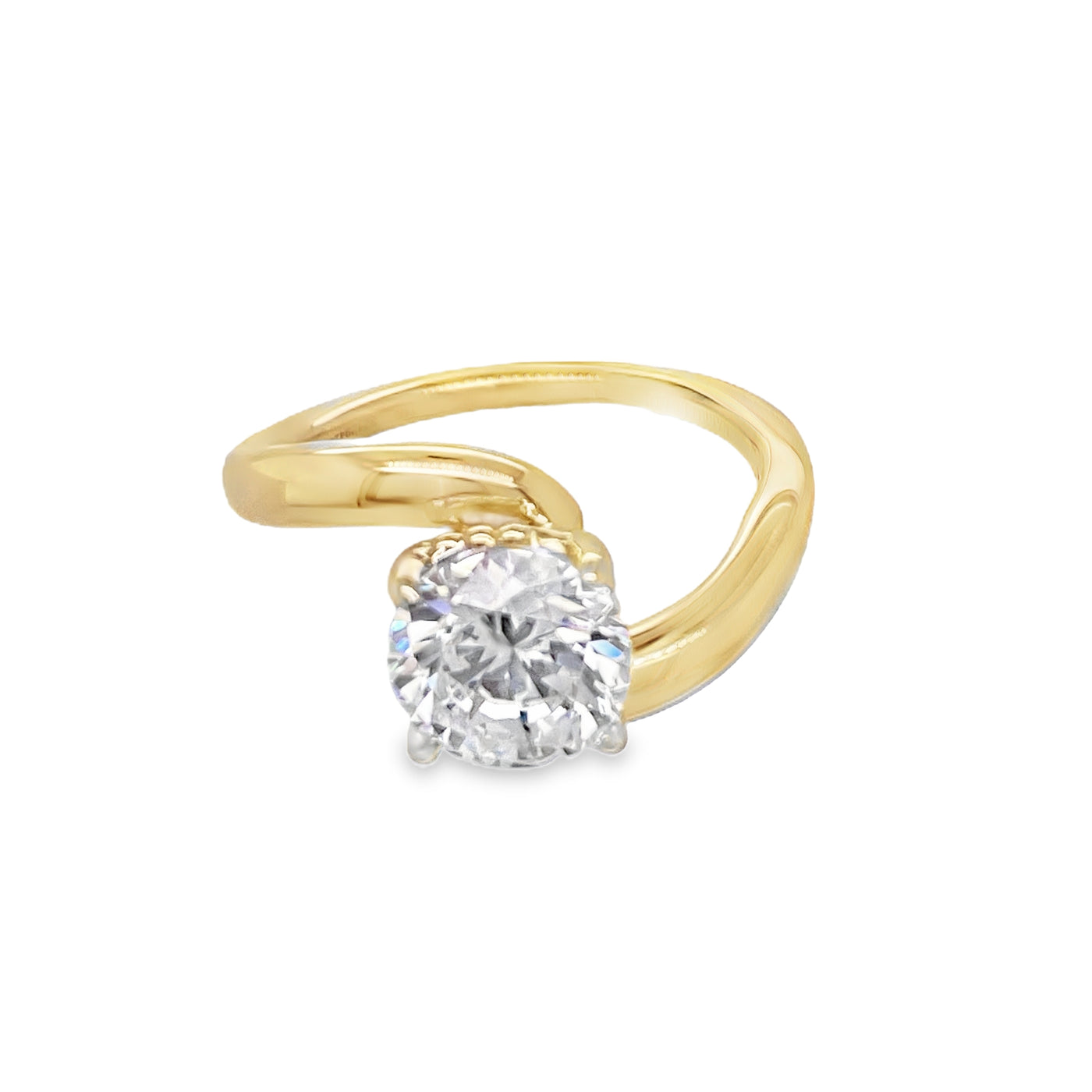 Round Diamond Solitaire Engagement RIng in Yellow Gold by Gabriel & Co.