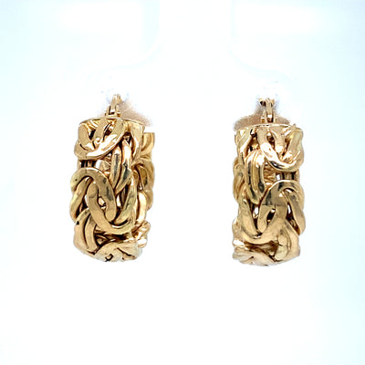 ESTATE Byzantine Hoops in Yellow Gold