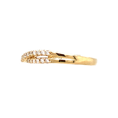 Diamond Enhancer Band in Yellow Gold by Alison Kaufman