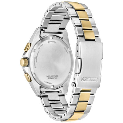Men's Chronograph Watch in Two-Tone Silver and Gold Plating Stainless Steel by Citizen