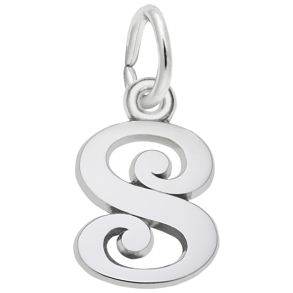 Rembrandt Q. C. Sterling Silver Curly S Initial Charm  4765-019