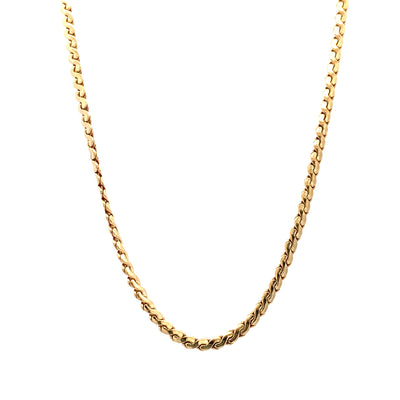 ESTATE 20" Double Serpentine Chain in Yellow Gold