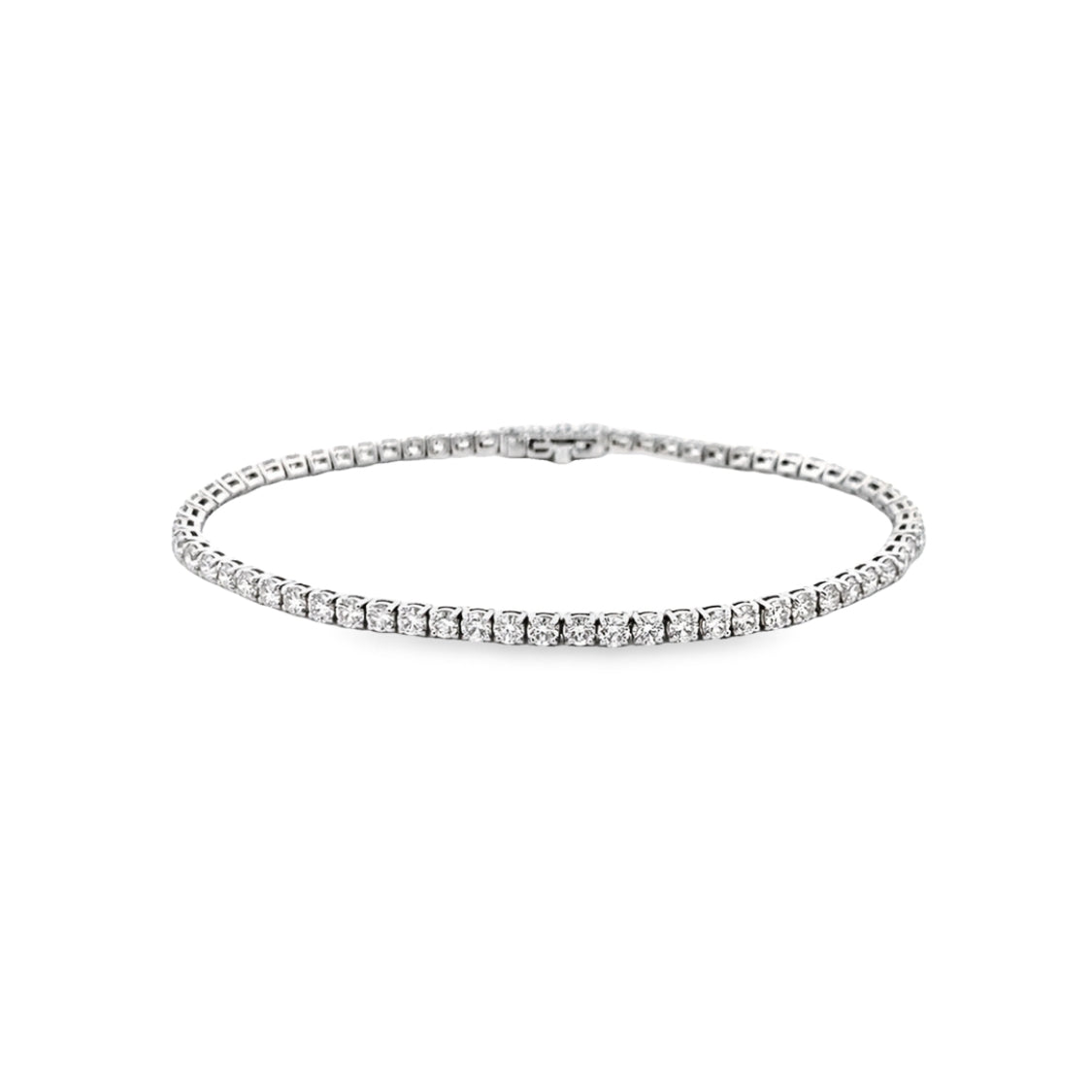 Diamond Line Tennis Bracelet in White Gold