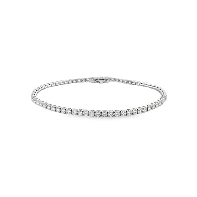 Diamond Line Tennis Bracelet in White Gold