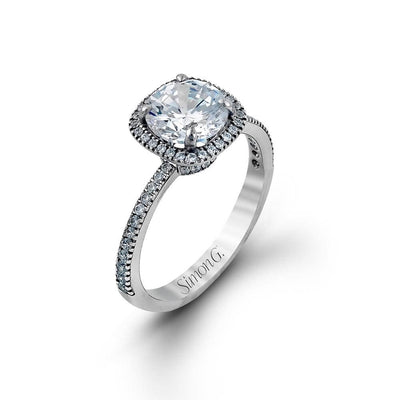 Simon G Jewelry 18 Karat Halo Round Shape Engagement Ring MR1840-A/366528