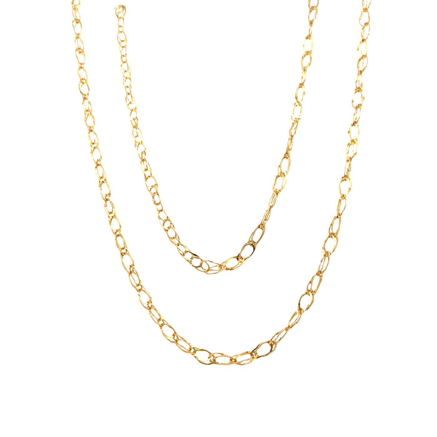 ESTATE 36" Double Link Necklace in Yellow Gold