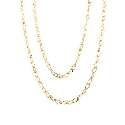 ESTATE 36" Double Link Necklace in Yellow Gold