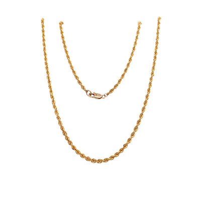 ESTATE 18" Rope Chain in Yellow Gold