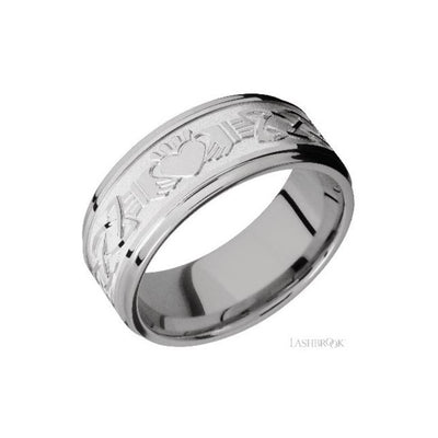 Lashbrook Titanium Claddagh Wedding Band 9FCLADDAGHCELTIC