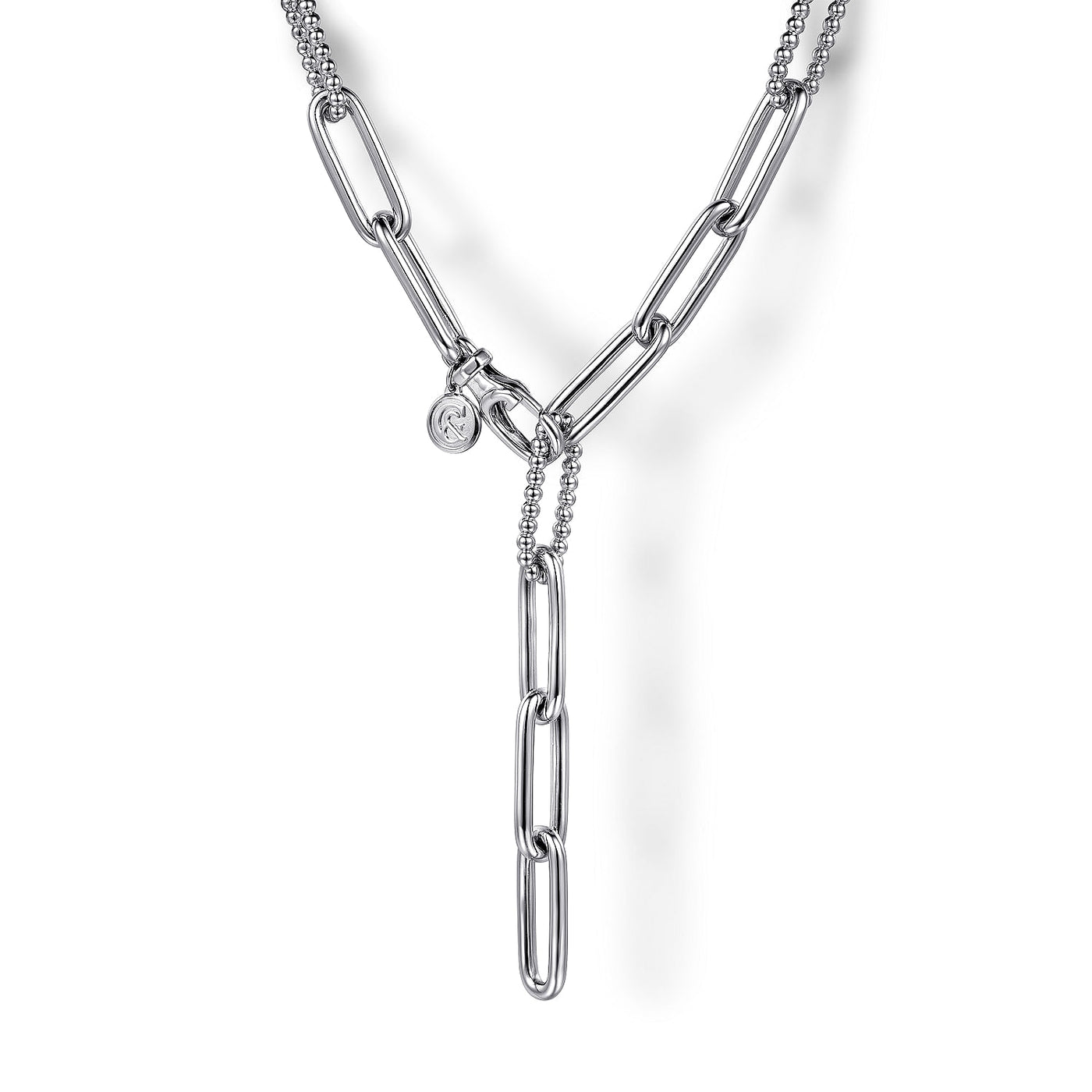 Fancy Link Necklace in Silver by Gabriel & Co.