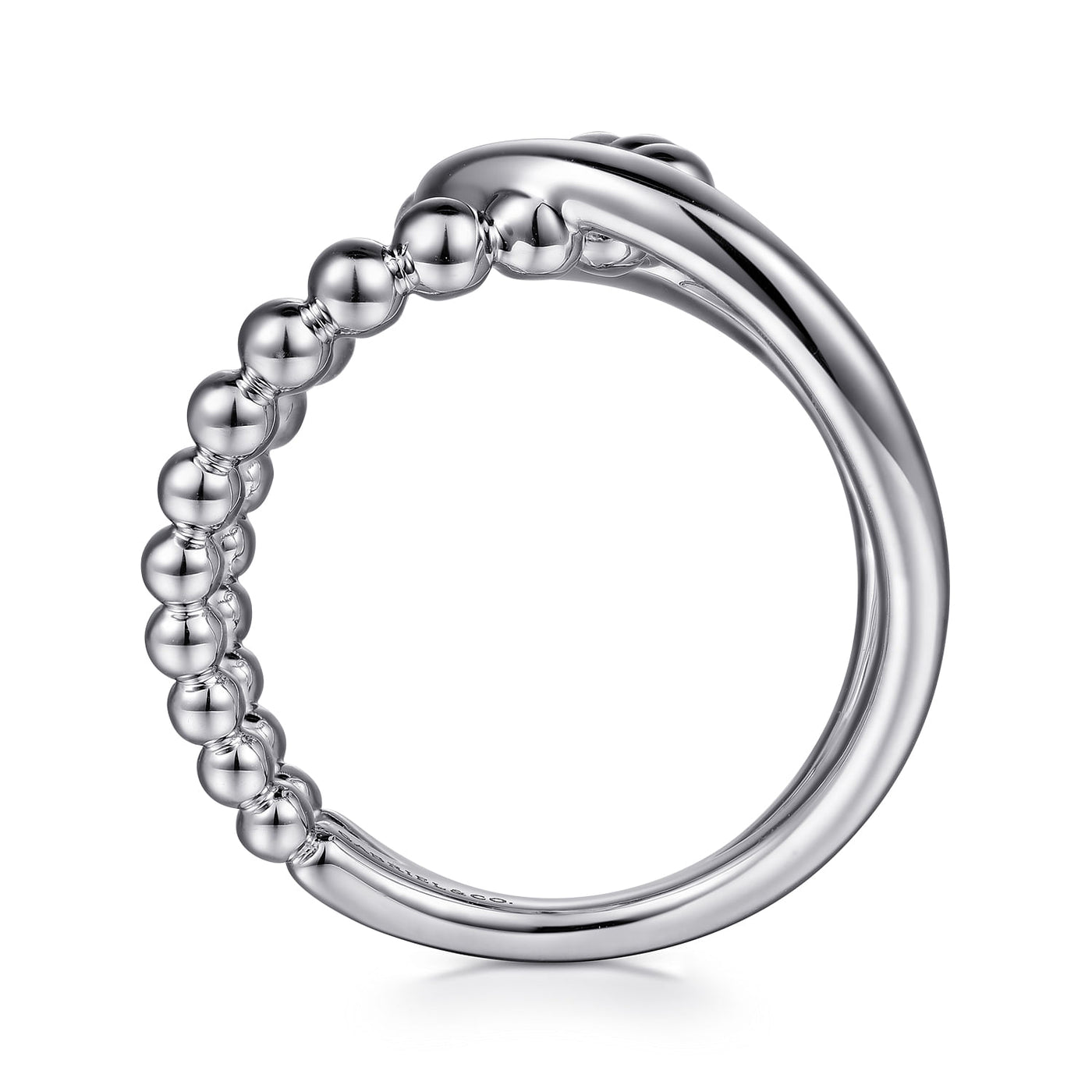 Interlocking Bujukan Ring in Silver by Gabriel & Co.