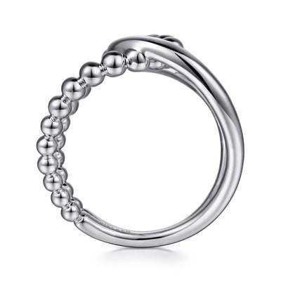 Interlocking Bujukan Ring in Silver by Gabriel & Co.