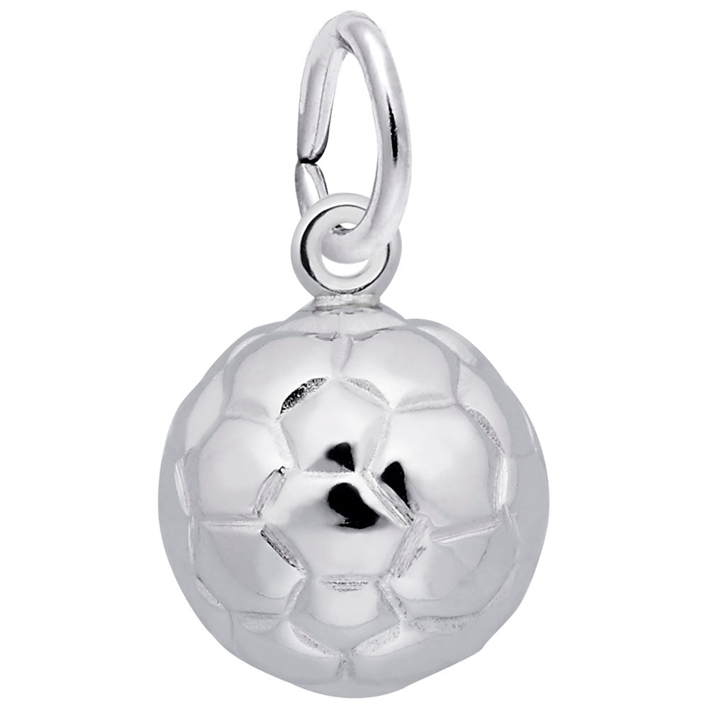 Soccer Ball Charm in SIlver