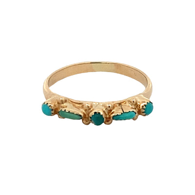 ESTATE Turquoise Ring in Yellow Gold