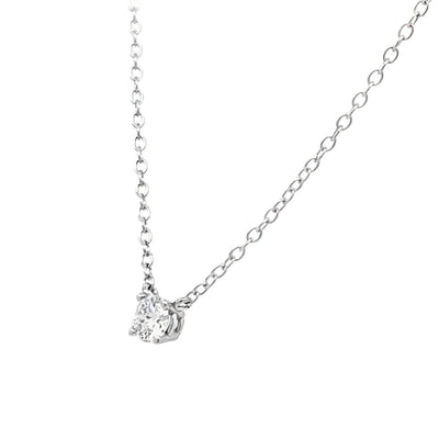 14 Karat White Gold Solitaire Diamond Necklaces U060025CW