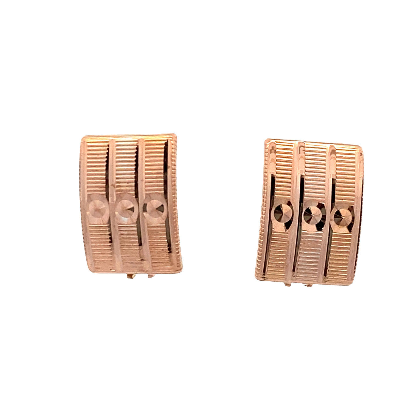 ESTATE Textured Earrings in Rose Gold