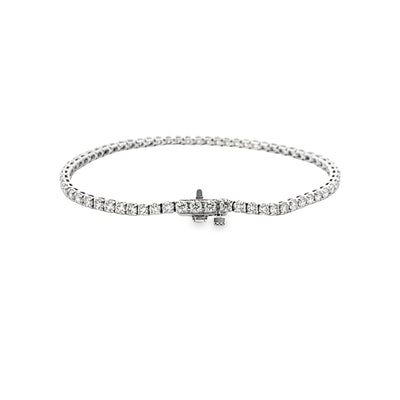 Diamond Line Tennis Bracelet in White Gold