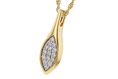 14K Yellow Gold .20CTW Diamond Pendant by Allison Kaufman