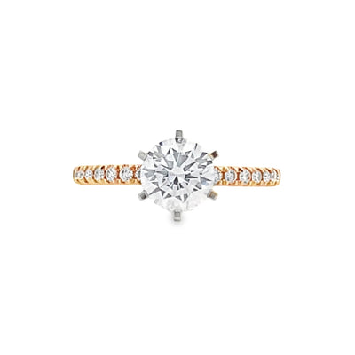 Beeghly & Co. 14 Karat Side Stones Diamond Engagement Ring BCR-65EY