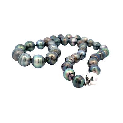 ESTATE Baroque Tahitian Pearl Necklace in White Gold